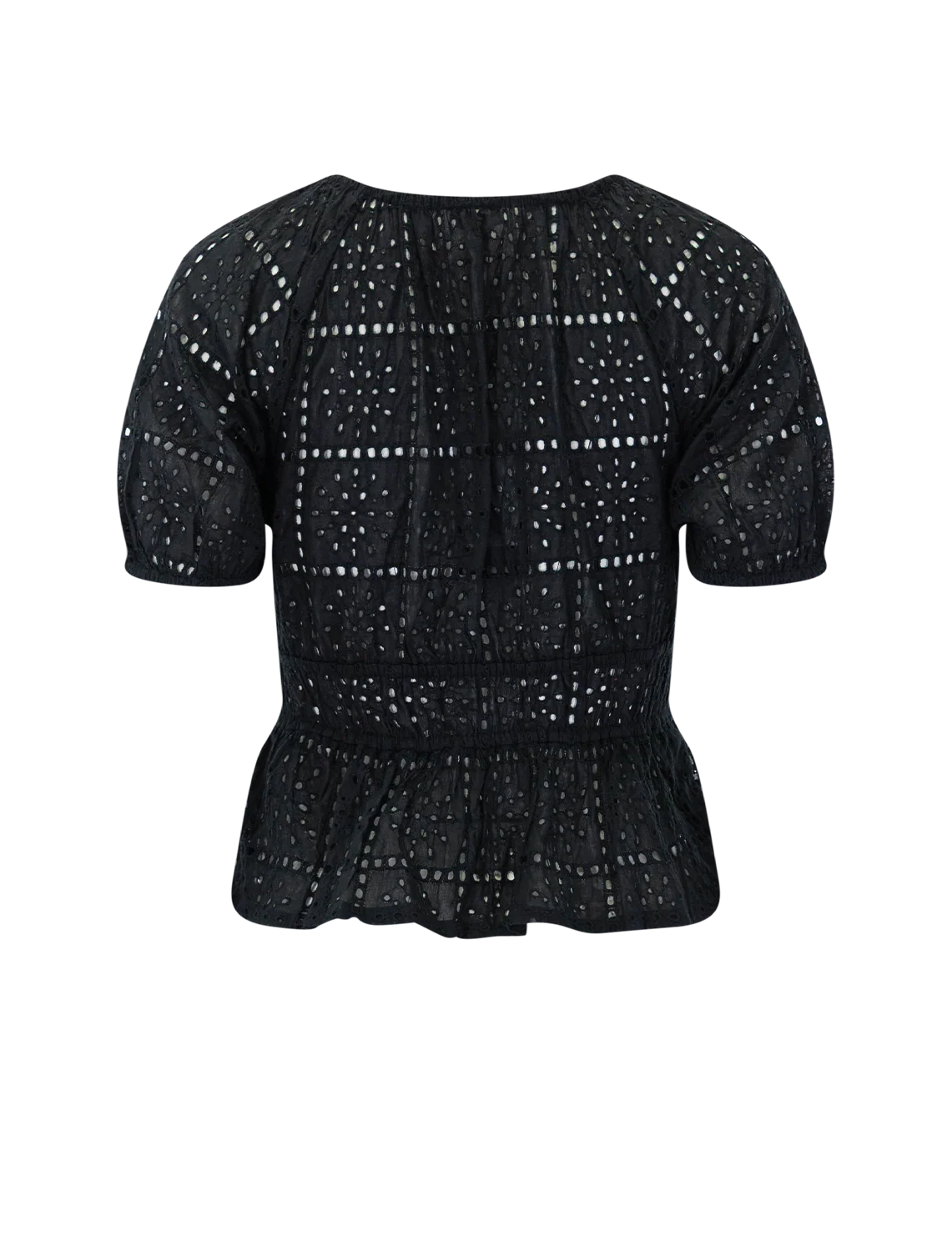argenta top in black grid embroidery - Image 3
