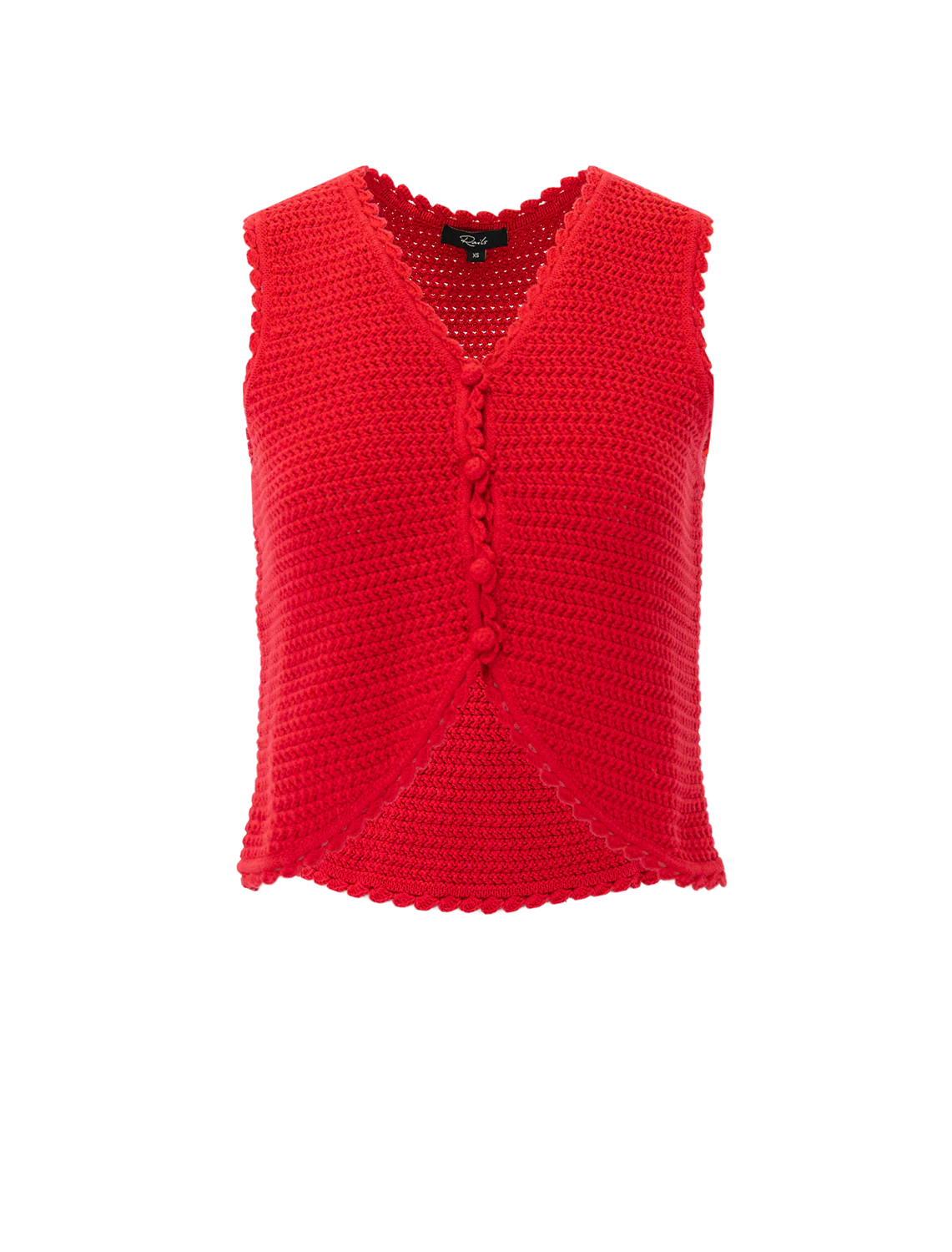 calypso knit vest top in scarlet