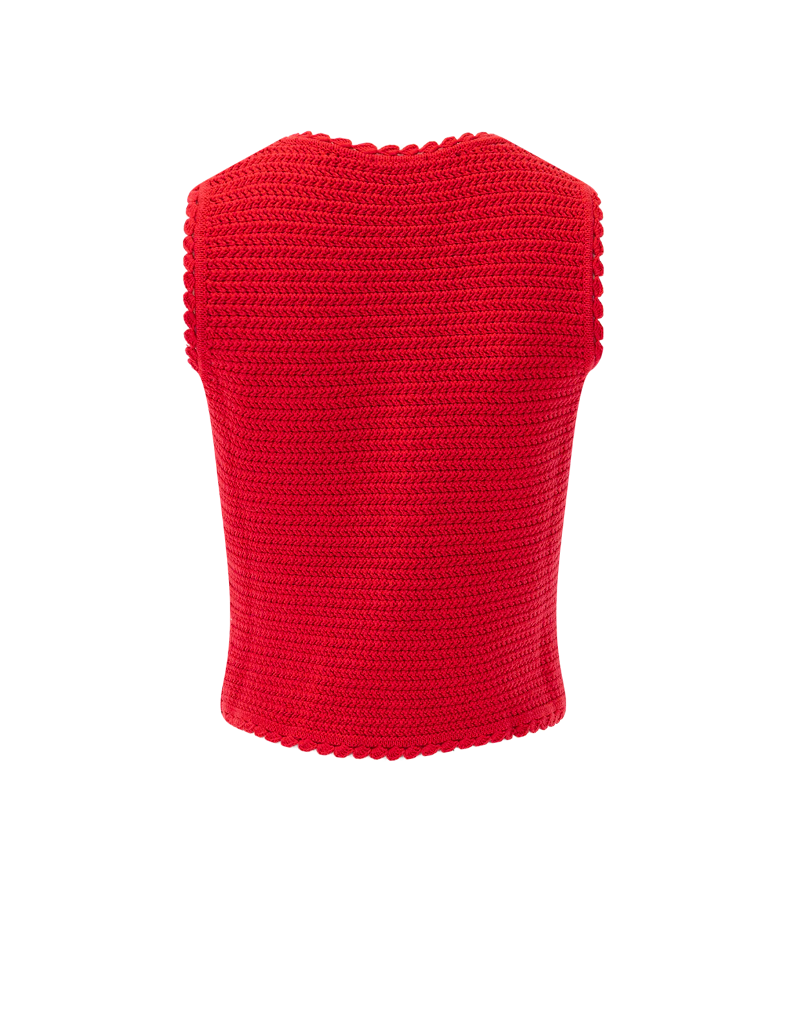 calypso knit vest top in scarlet - Image 3