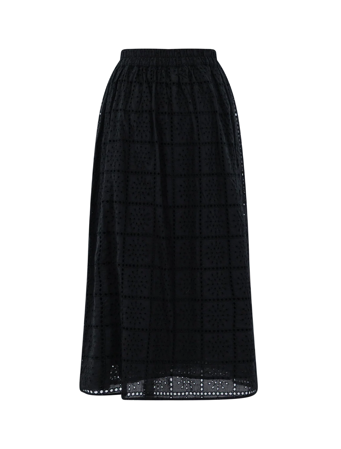 dax skirt in black grid embroidery - Image 3