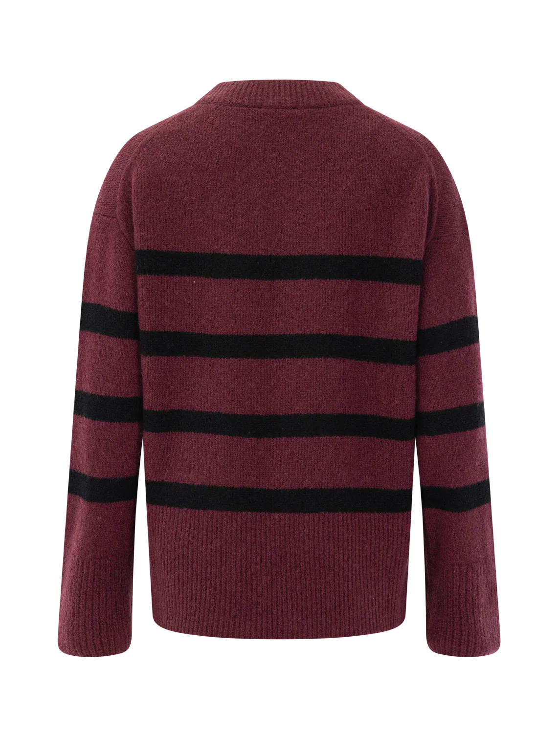 miranda sweater in garnet and black stripe - Image 3