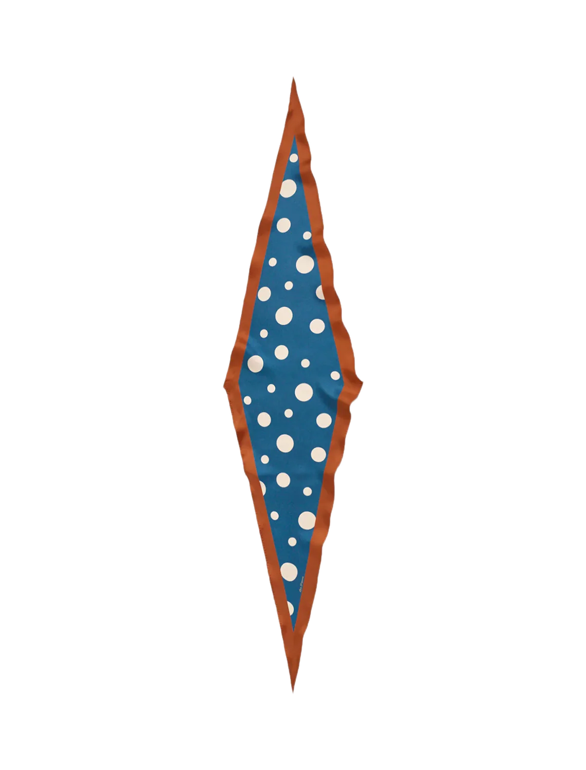 retro polka dot diamond neckerchief in salted caramel
