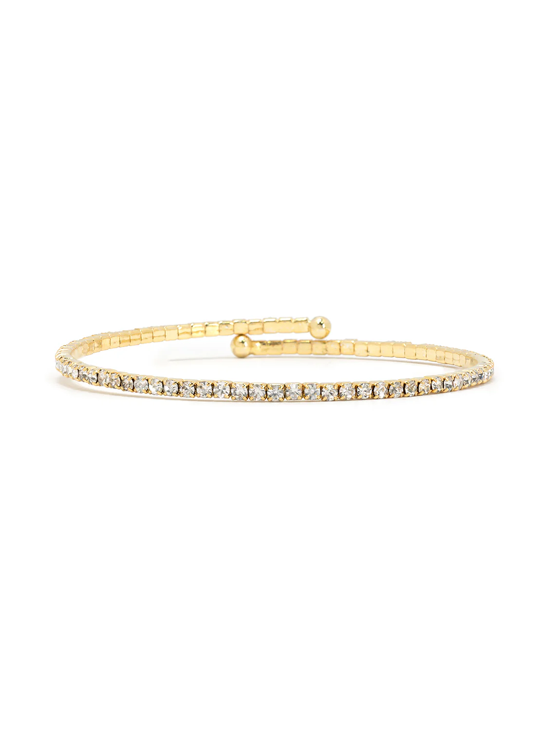 rhinestone bracelet in gold