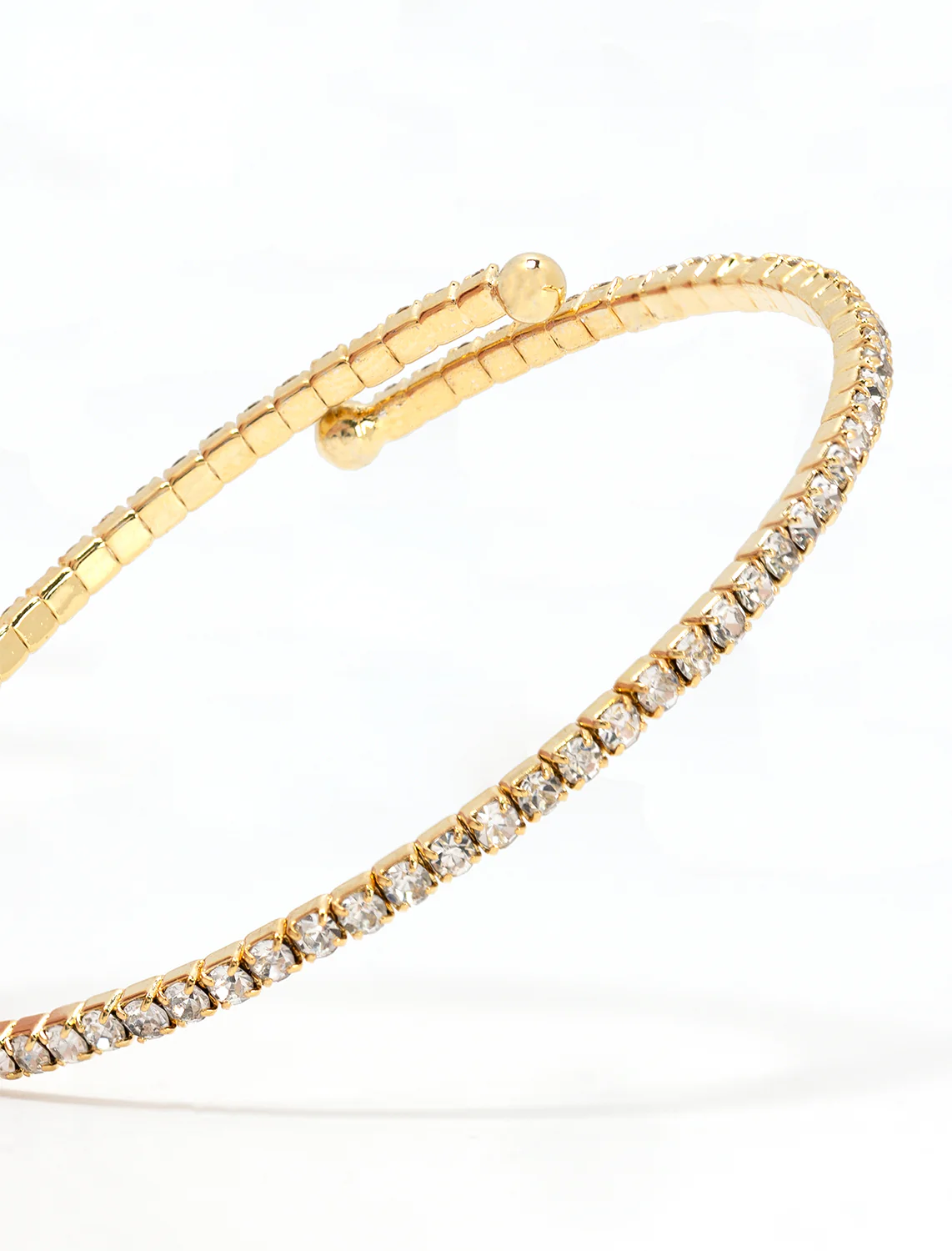 rhinestone bracelet in gold - Image 2