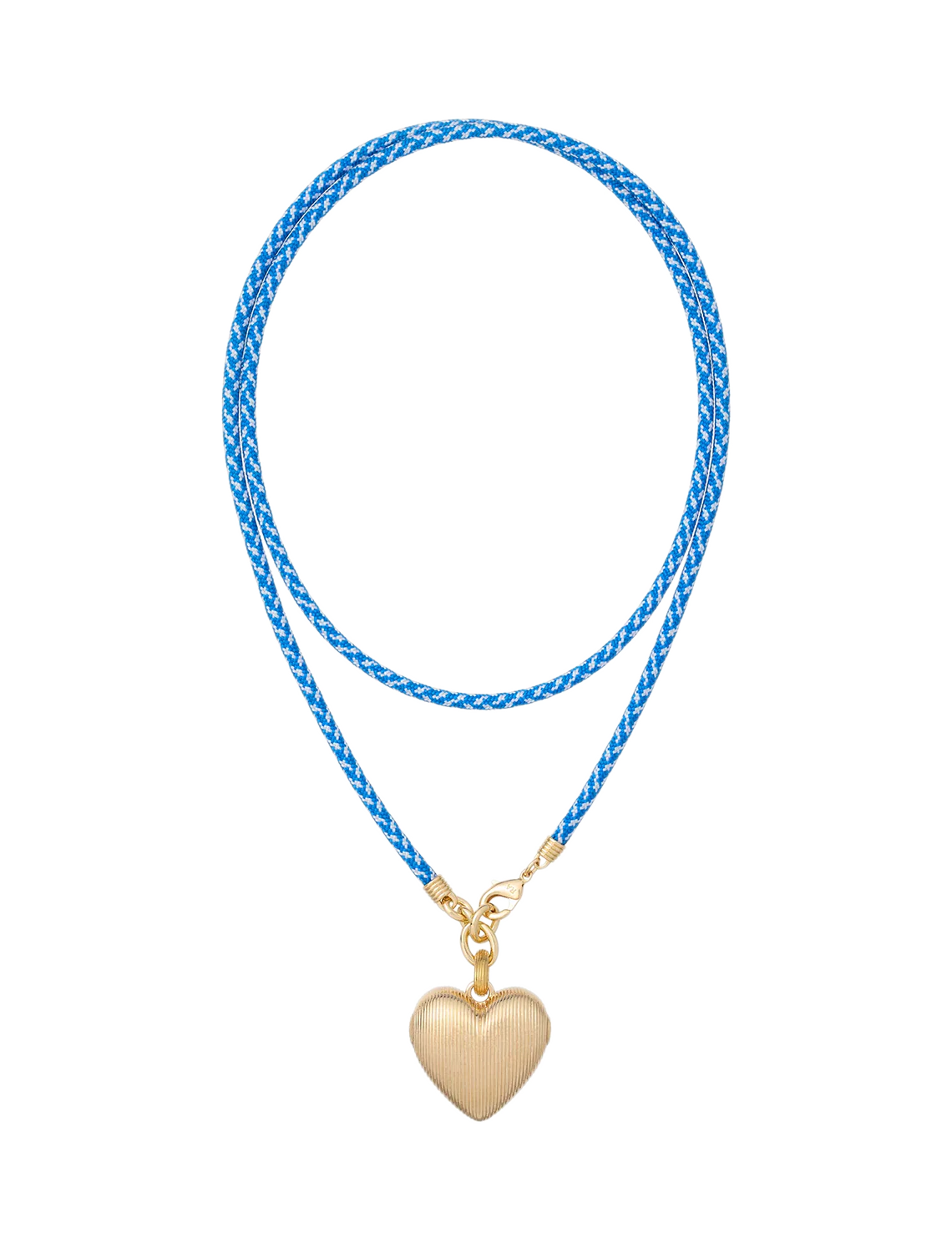 long happy cord necklace in blue