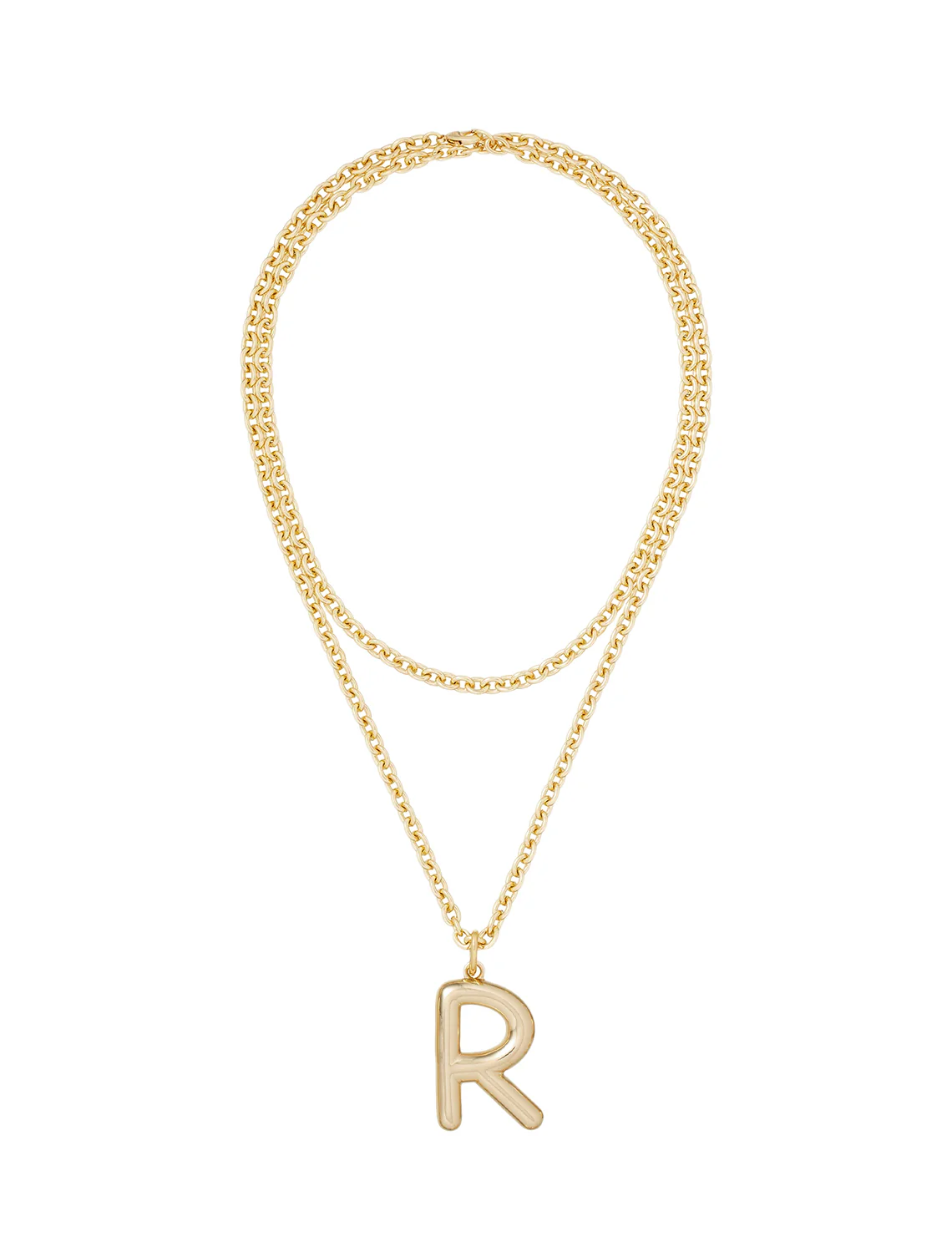 the big puffy initial necklace | R