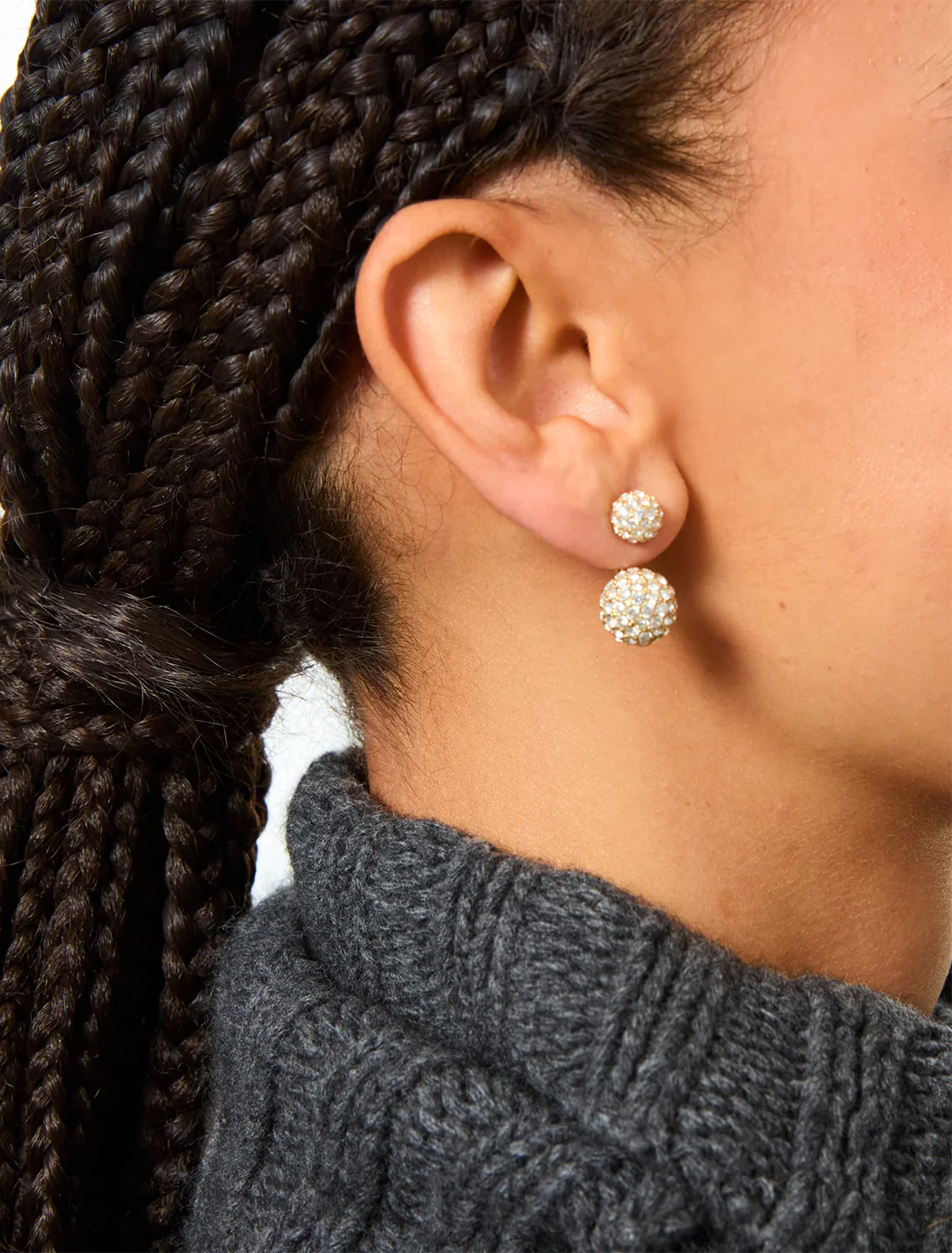 the floating pavé ball earrings earrings - Image 2
