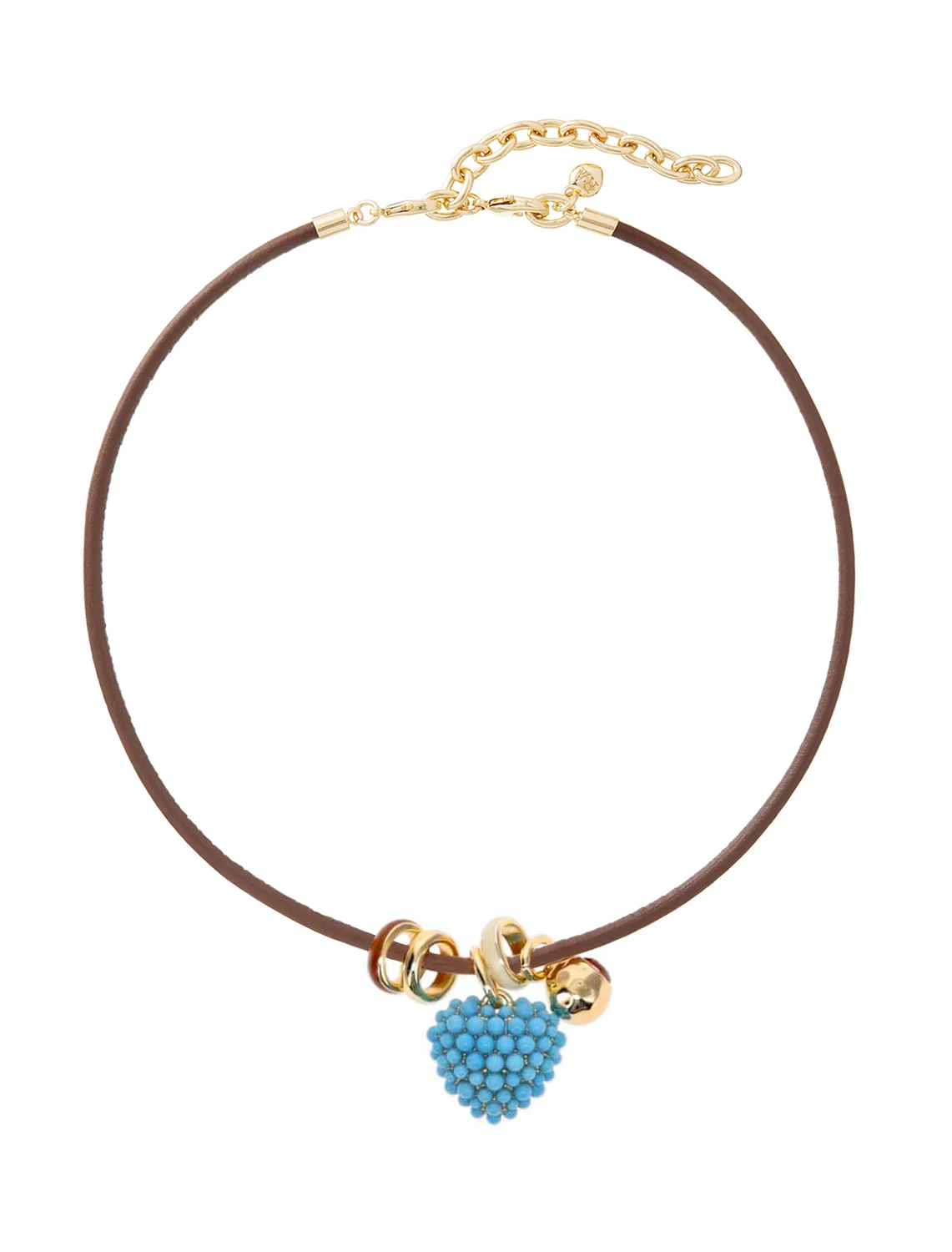 the leather stone slider necklace