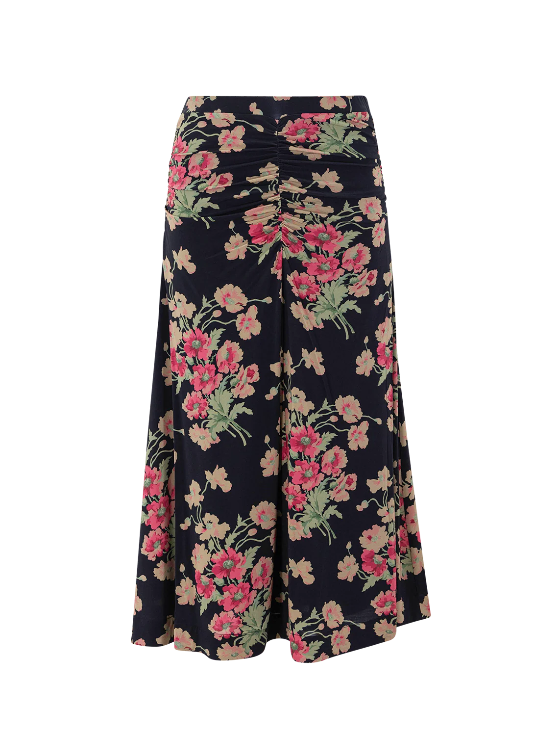 cornelia print midi skirt in black