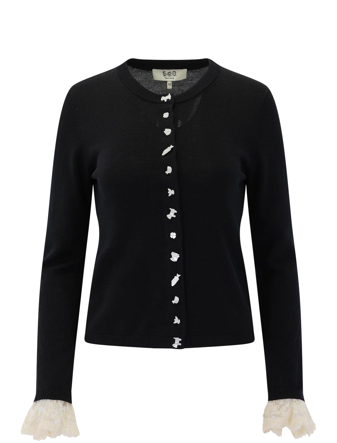 diane knit cardigan in black