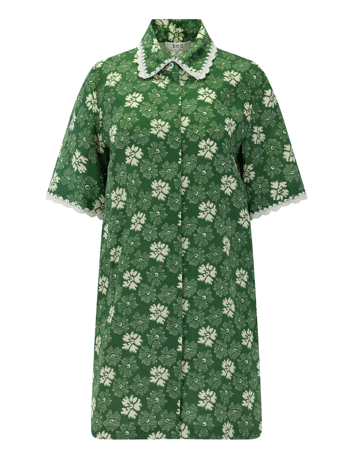 gloria print dress in green