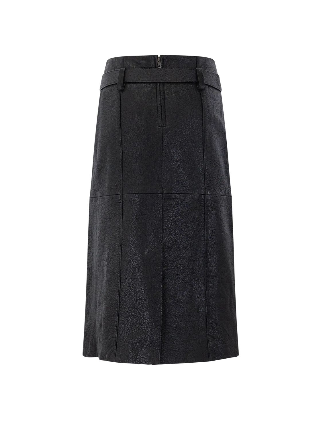 gwen leather belted midi skirt - Image 3