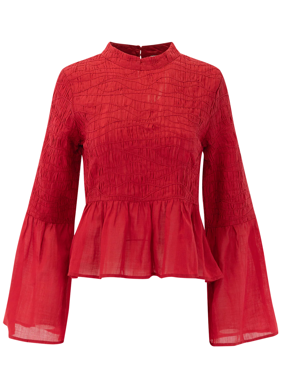 imogen long sleeve top in red
