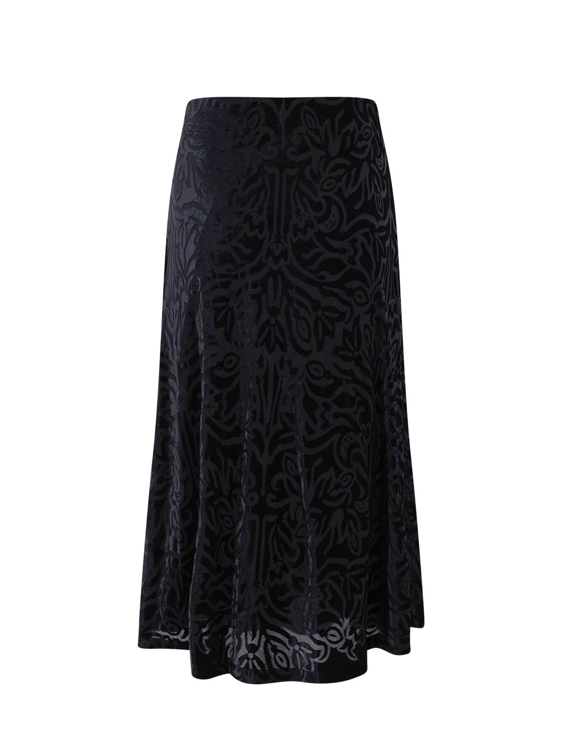 julie burnout midi skirt in black - Image 3