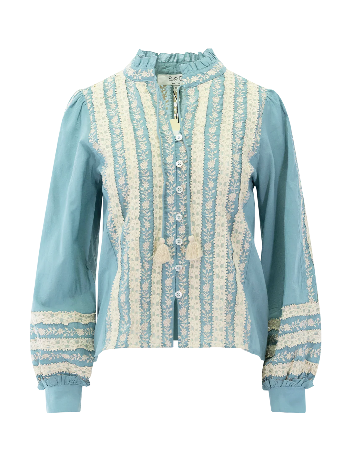 kirsten print longsleeve top in sky