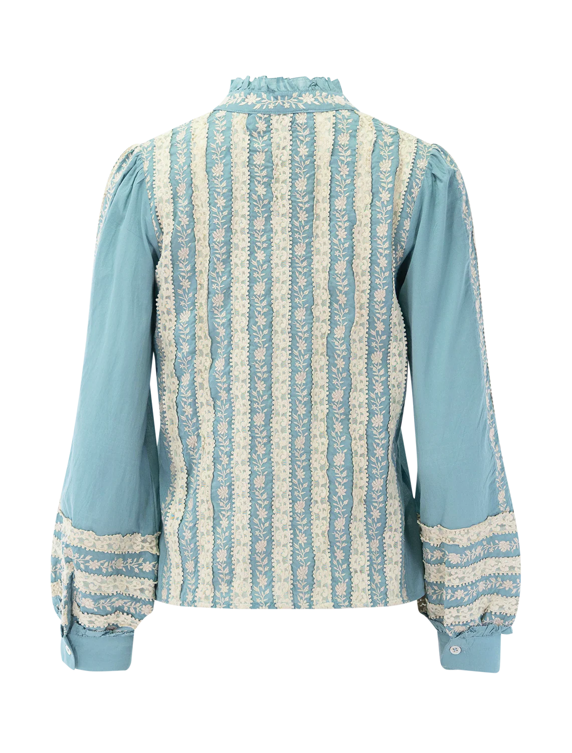 kirsten print longsleeve top in sky - Image 3
