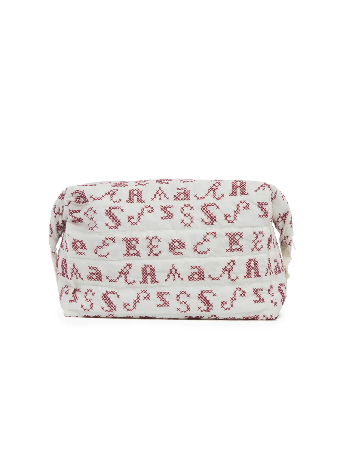 kit embroidery cosmetic case in cream