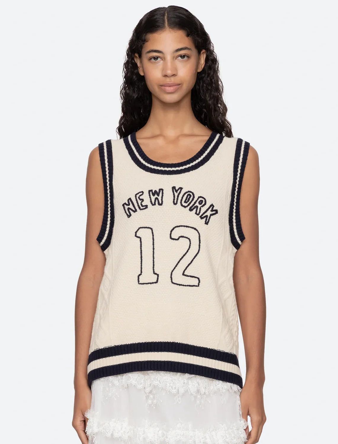 maren knit tank in cream - Image 2