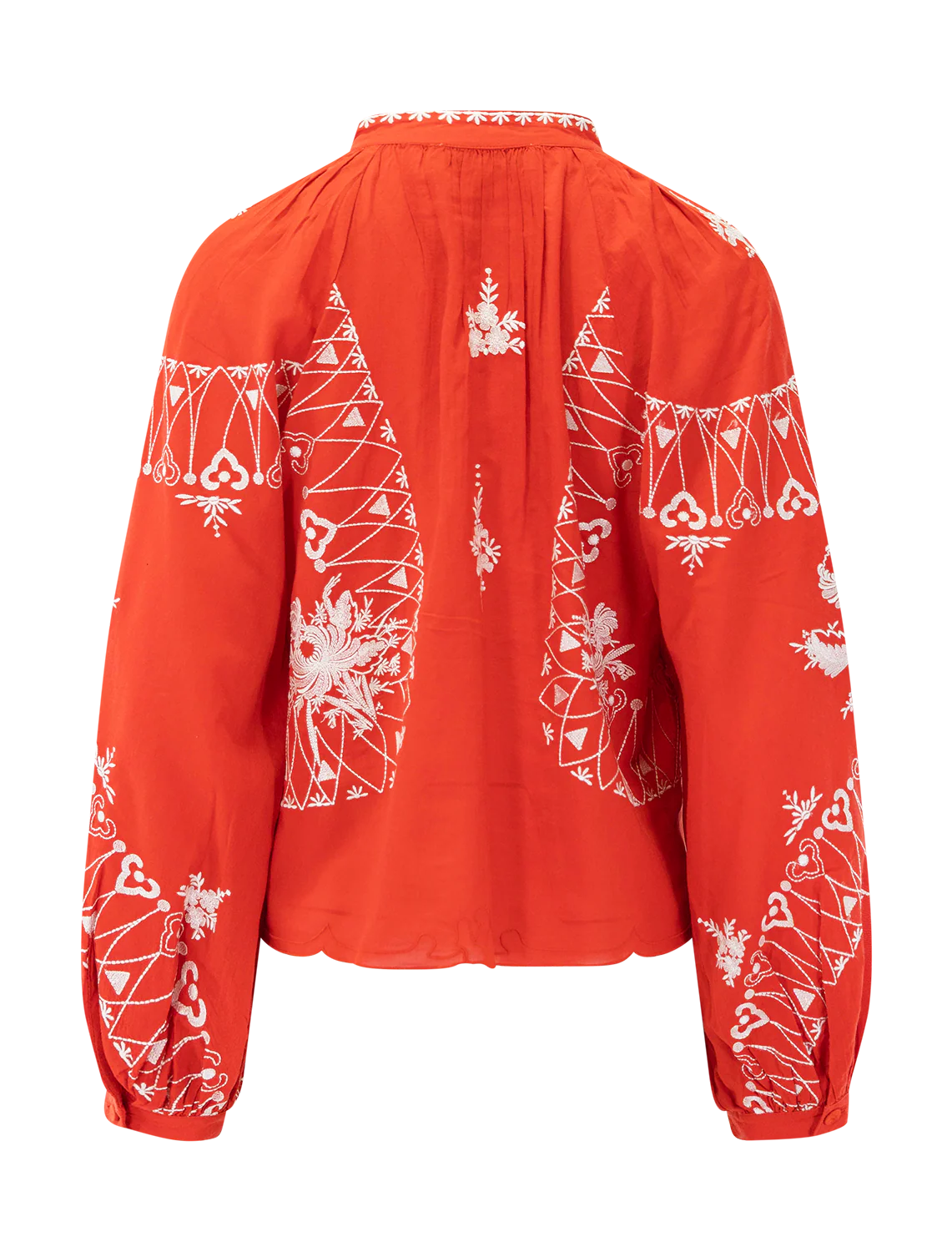 serafina embroidery blouse in poppy - Image 3