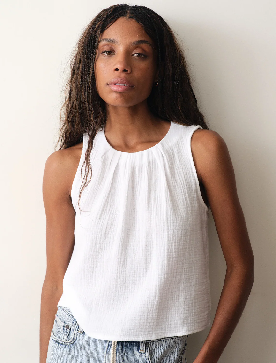 serena tank in white - Image 2