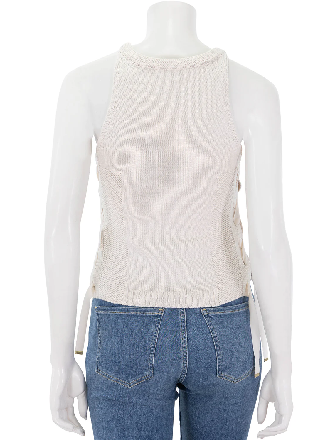 mary r knit tank in fleur de sel - Image 4