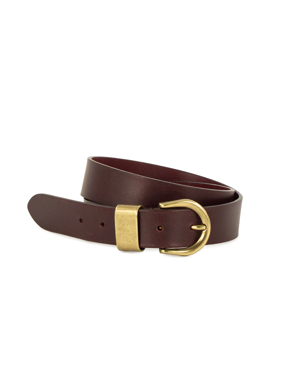 miloa belt in burgundy