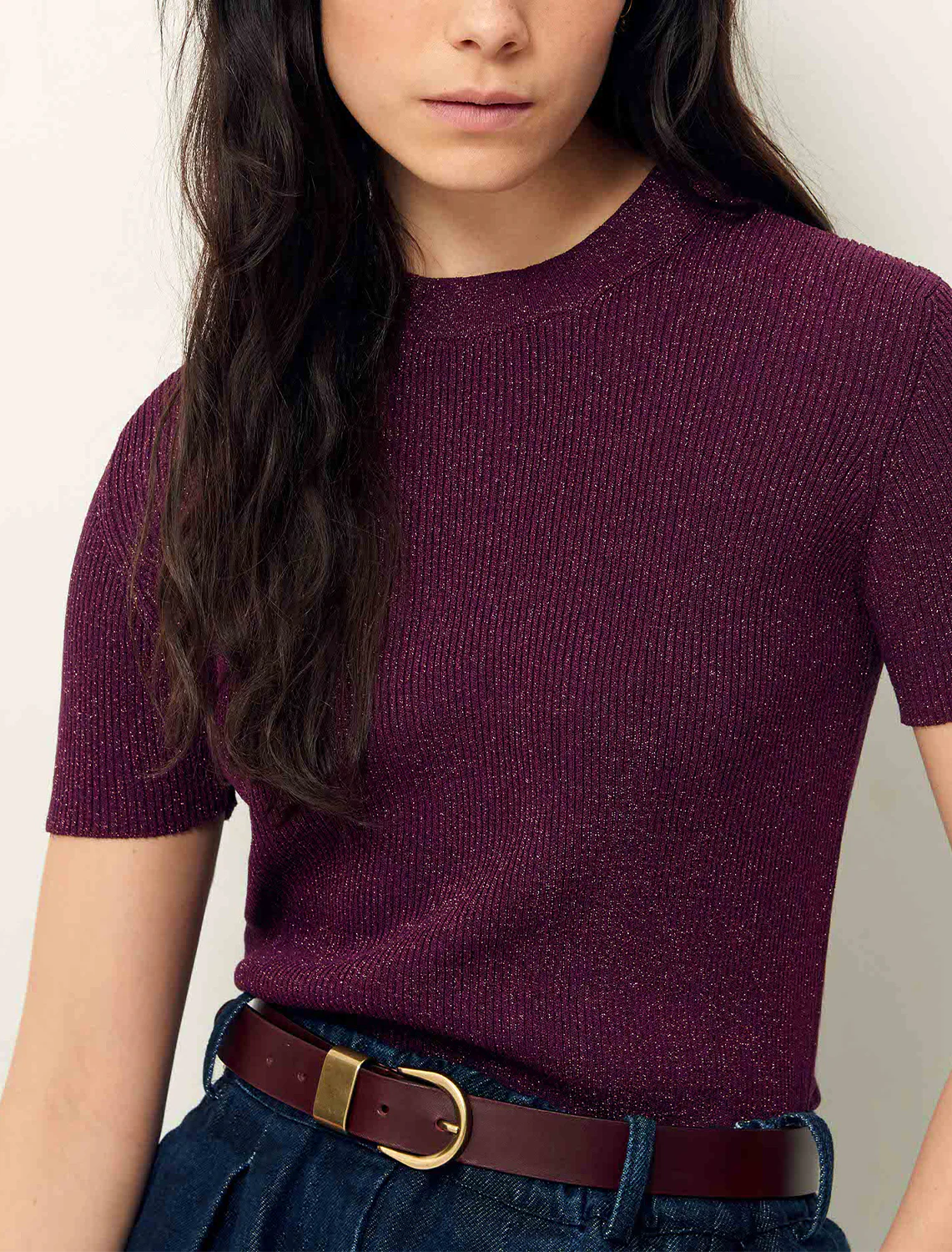 miloa belt in burgundy - Image 2