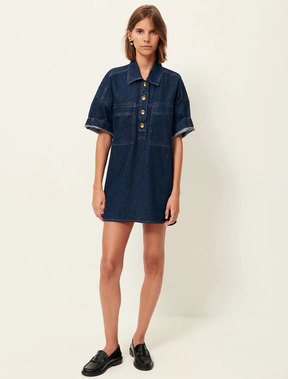 nimaya dress in blue denim - Image 2