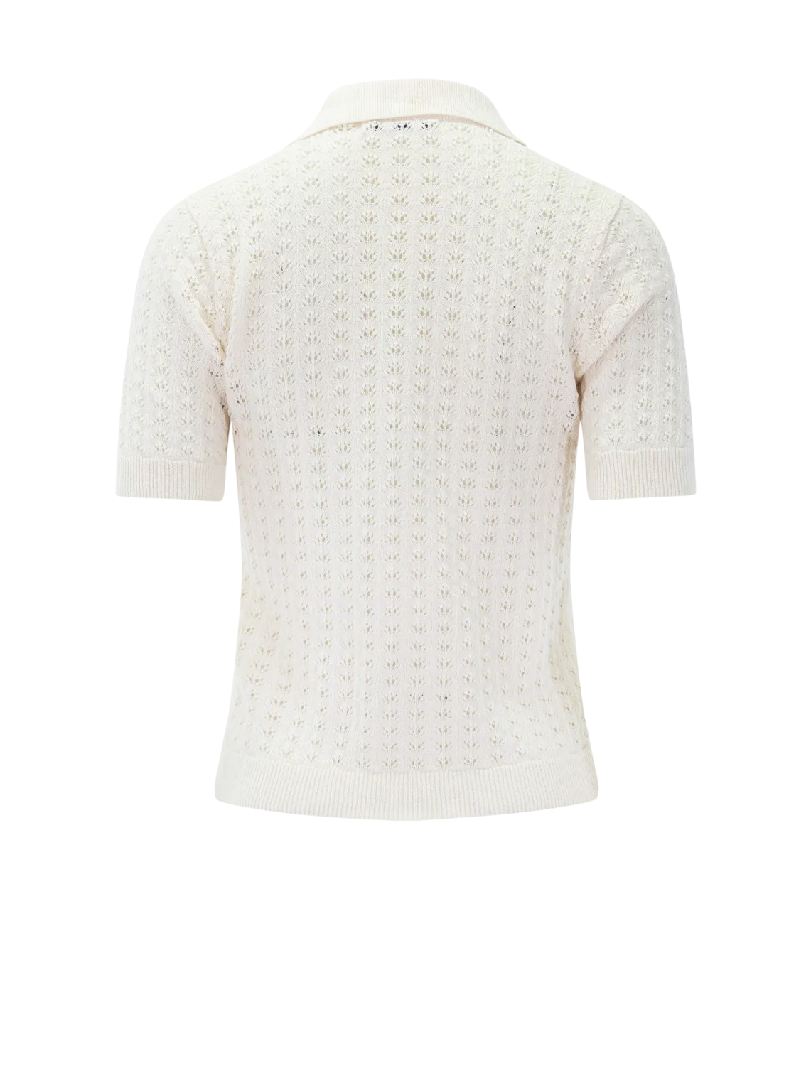 piper knit resort shirt in cream - Image 3