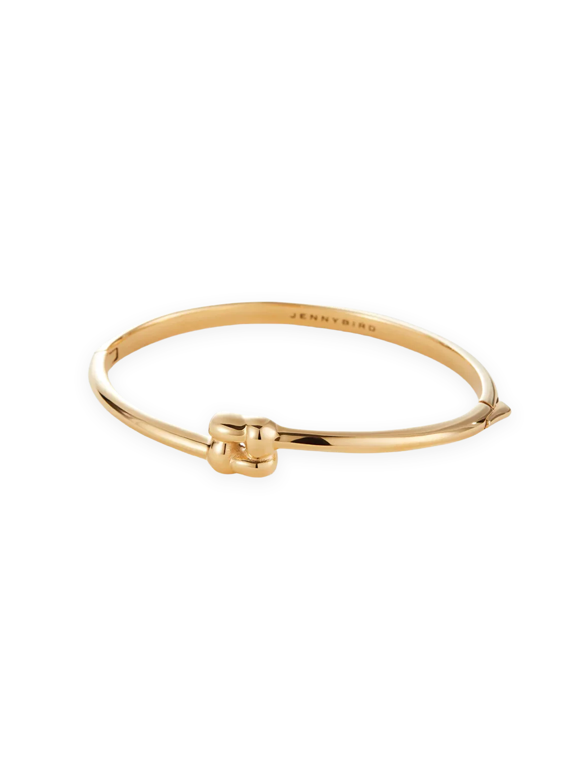 slim woven square bangle in gold
