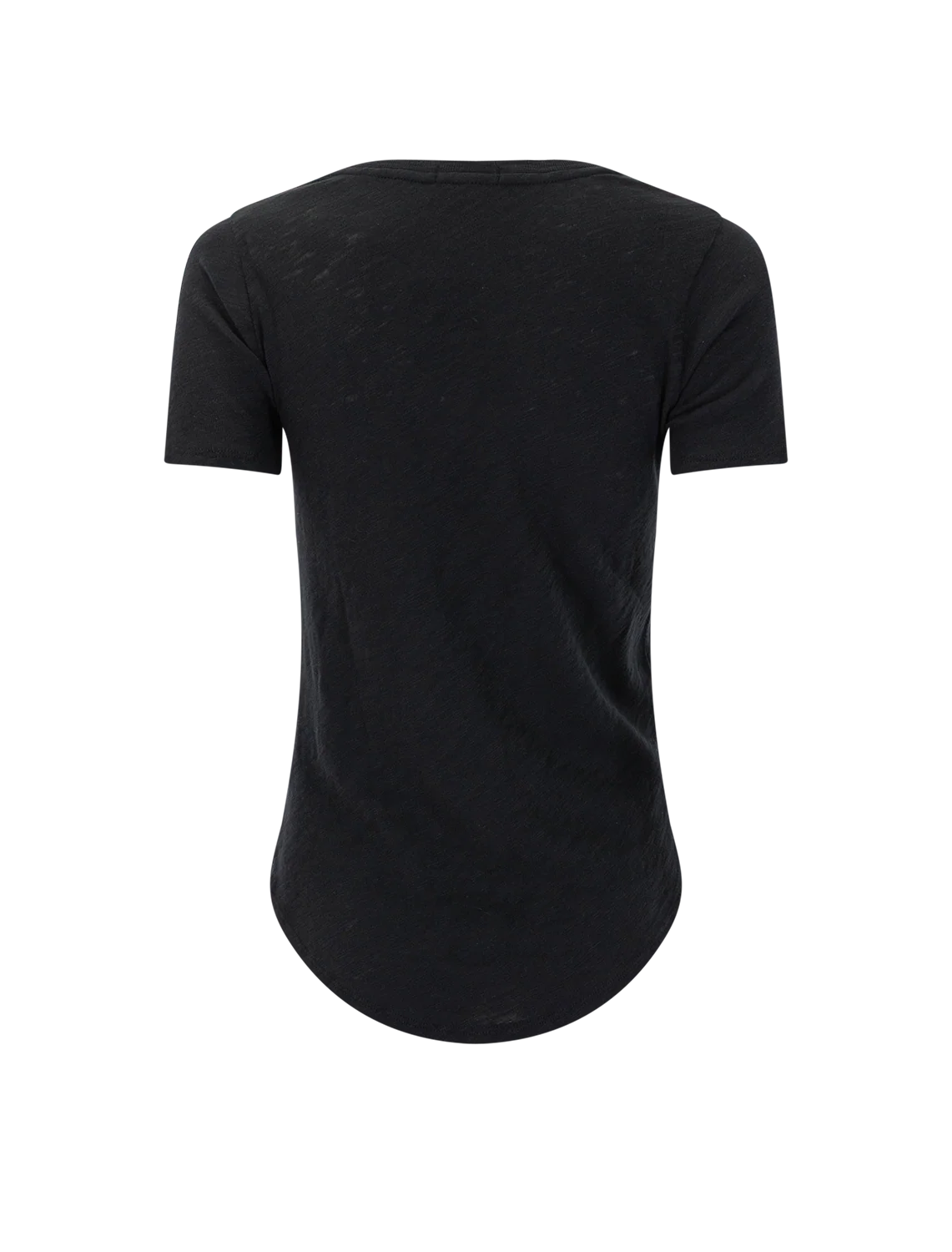 slub v-neck tee in black - Image 3