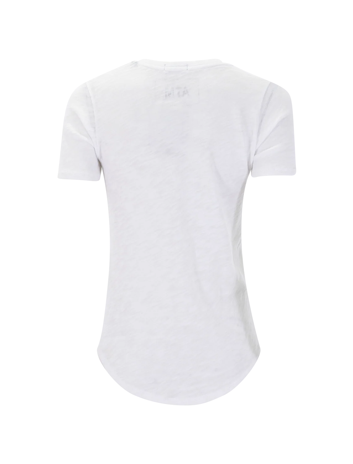 slub v-neck tee in white - Image 3