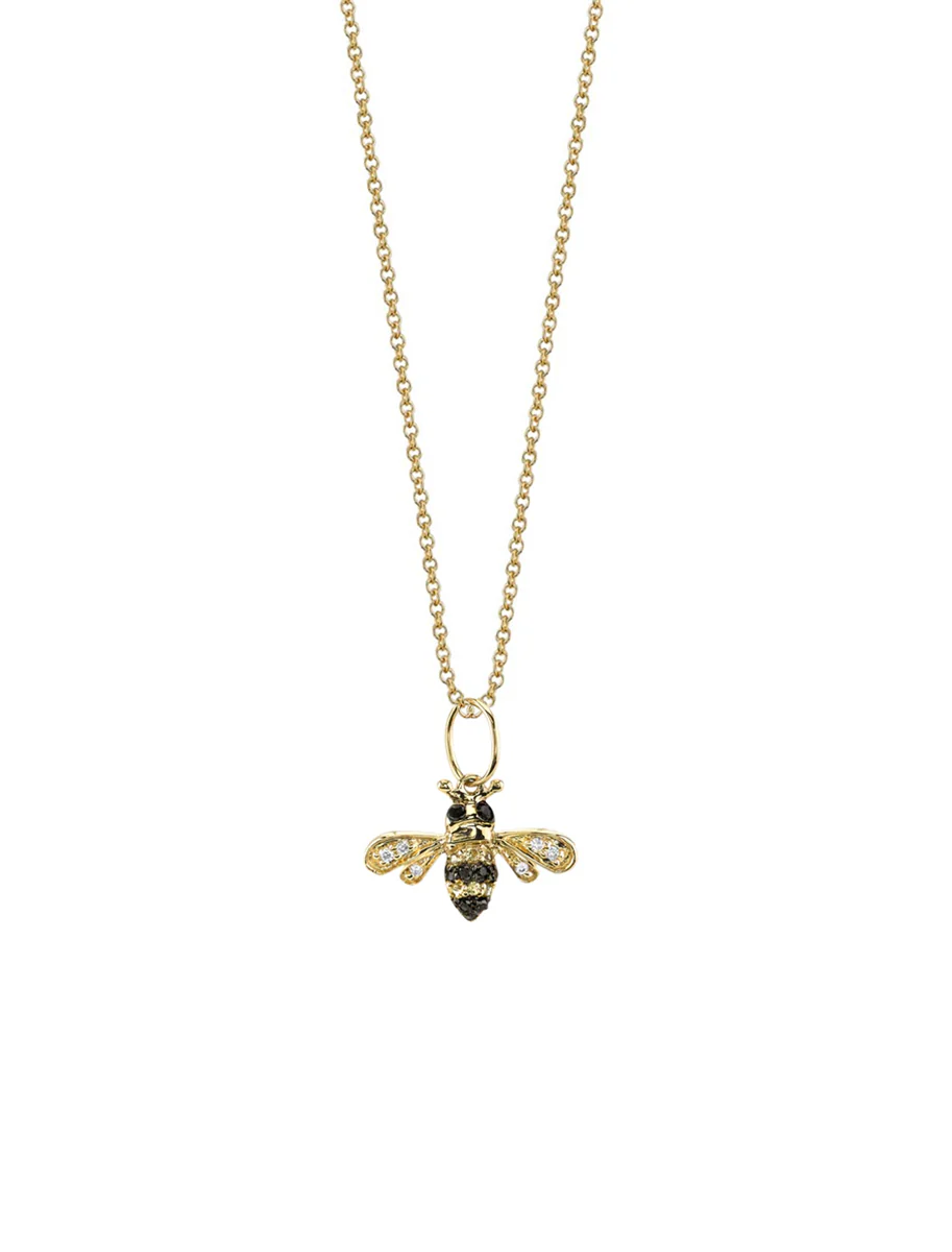 small bee charm necklace