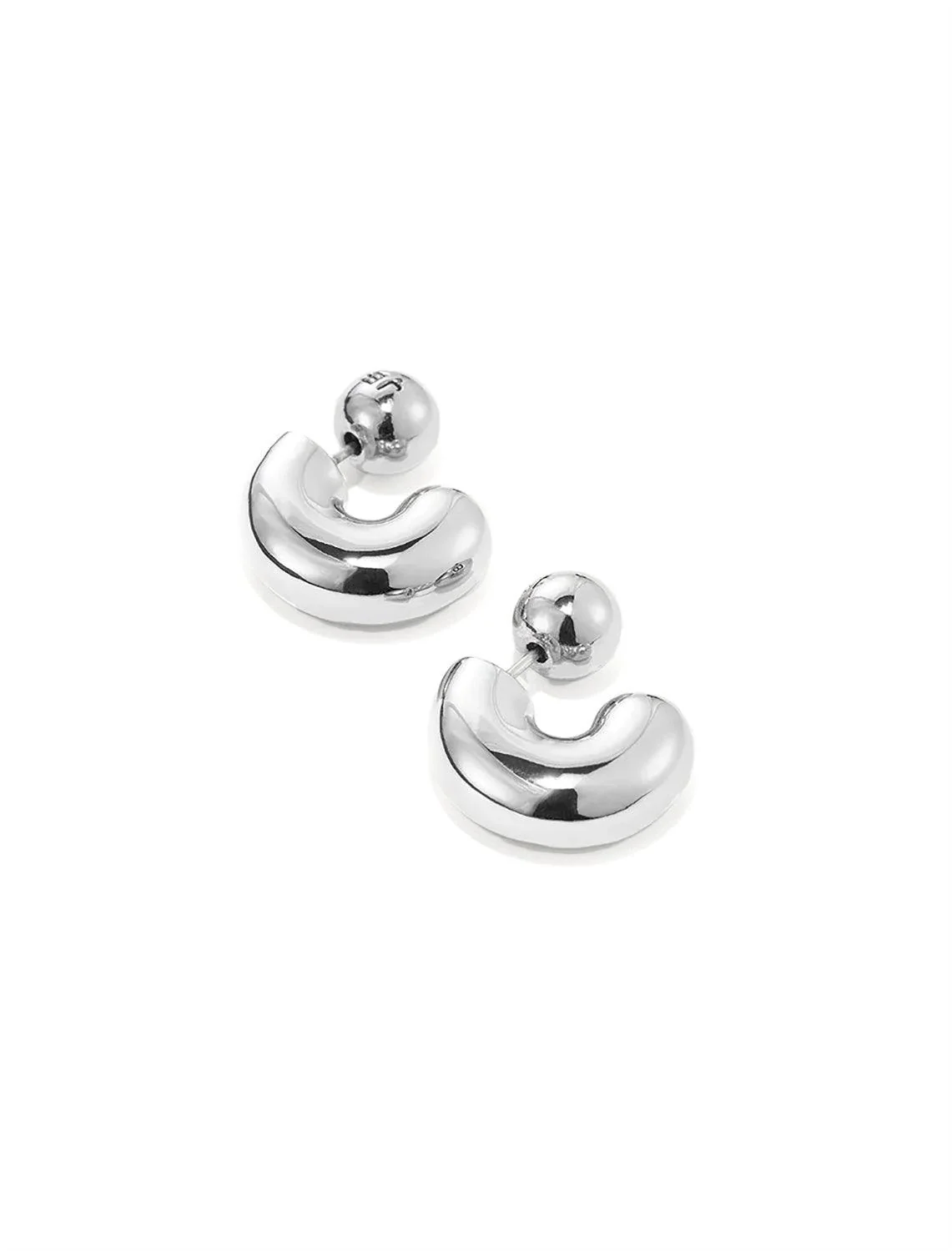 small tome hoops in silver - Image 3