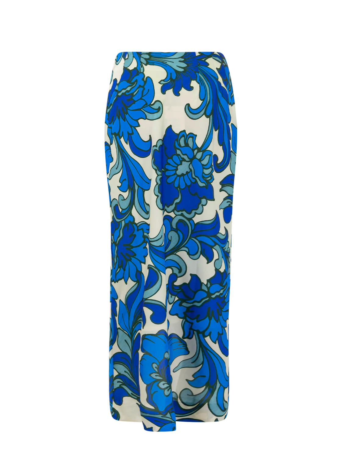 front ruffle skirt in aegean multi print - Image 3