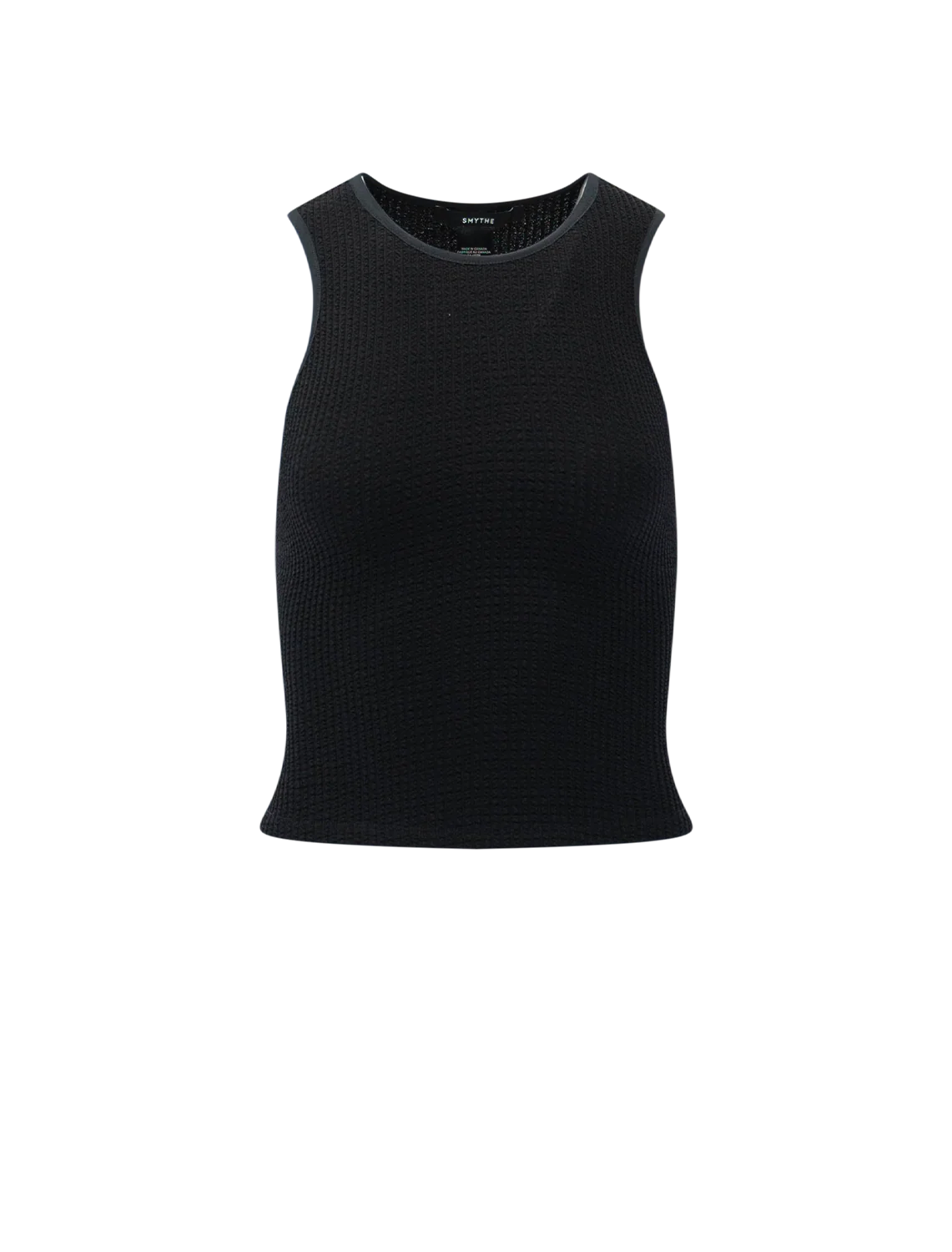 muscle rib tank in black
