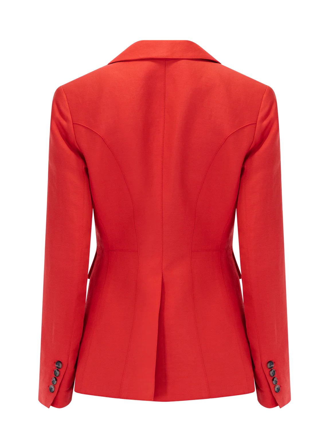 seamed blazer in poppy - Image 3