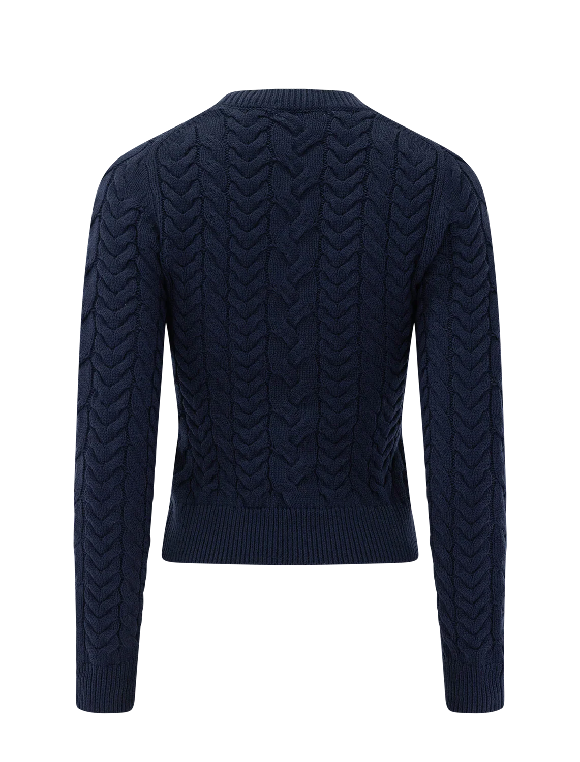 annabella cable sweater in navy - Image 3