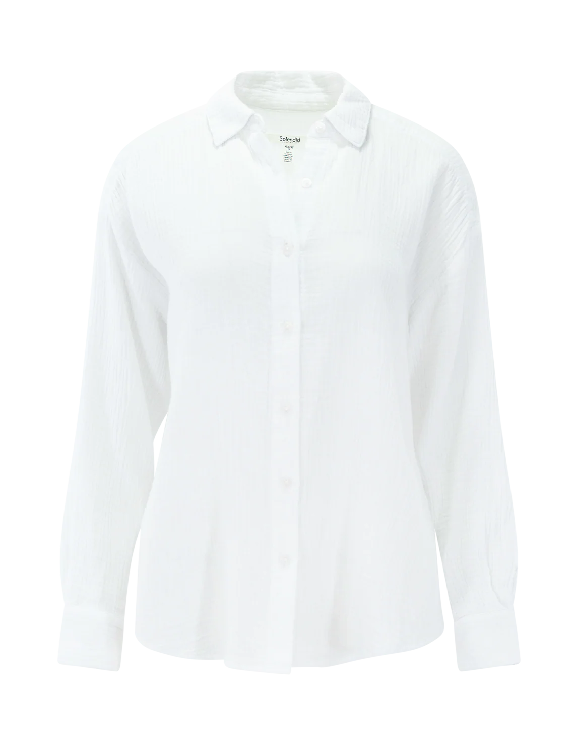 ava gauze button down in white