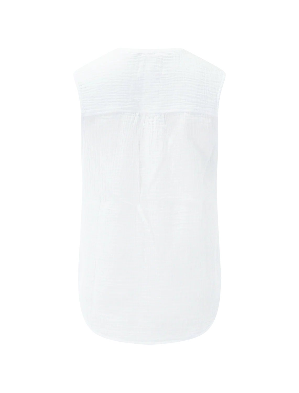 ava gauze button tank in white - Image 3