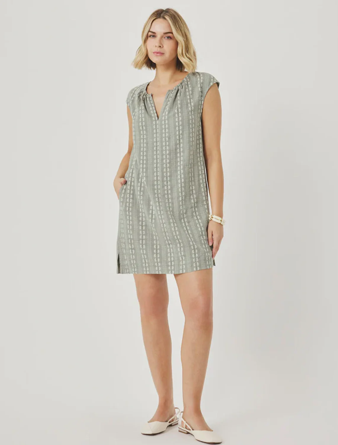 meadow mini dress in eucalyptus - Image 2