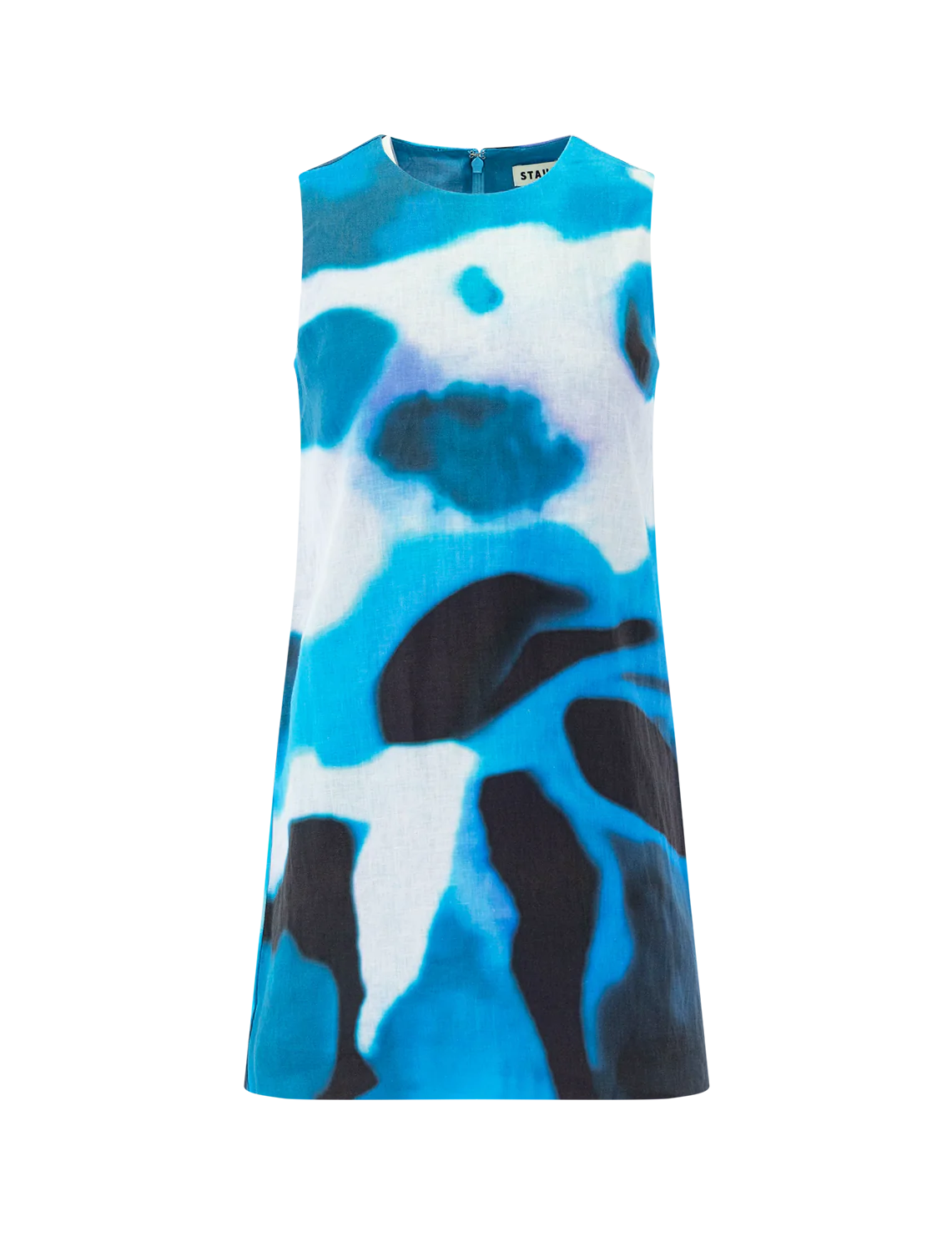 brea linen dress in blue haze