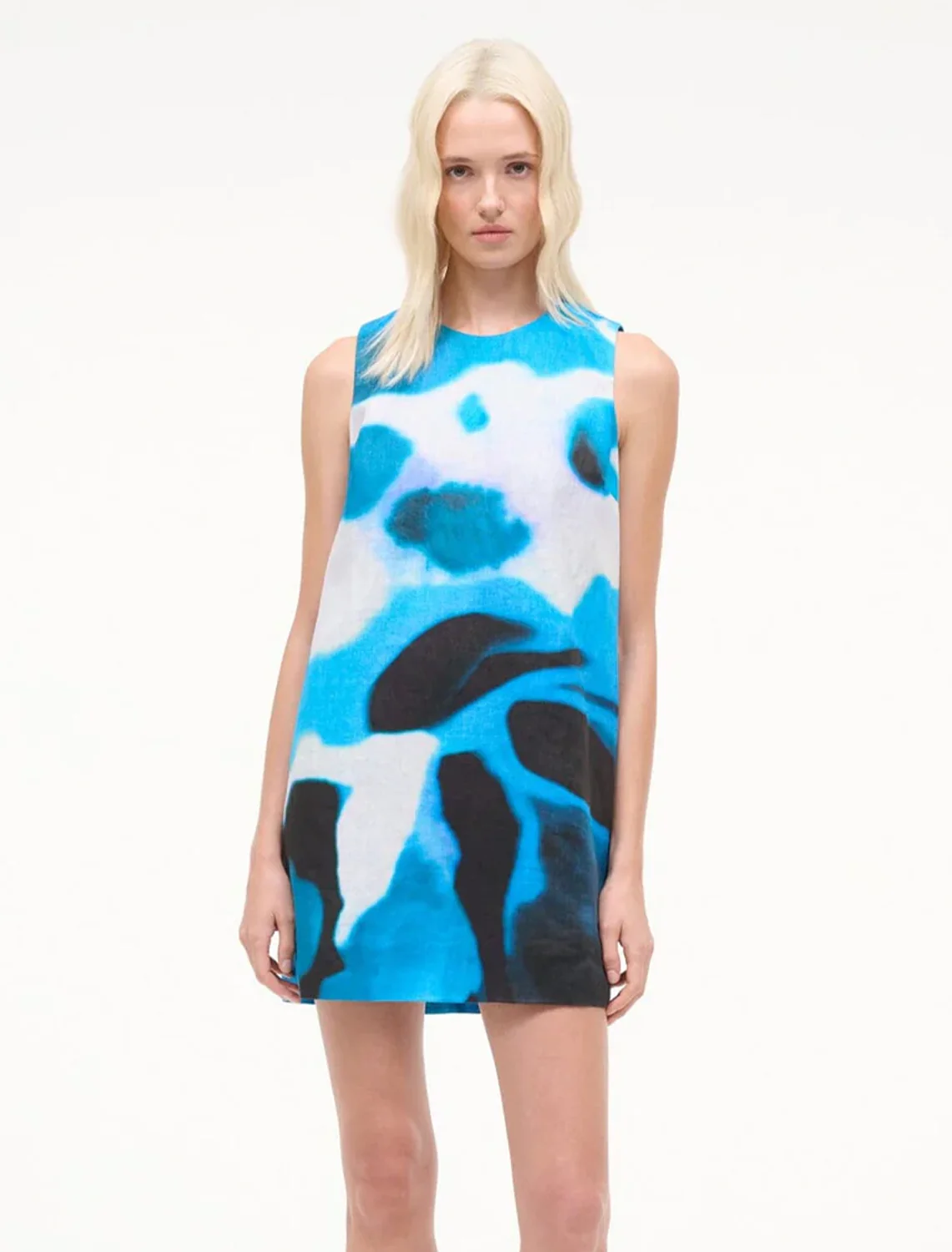 brea linen dress in blue haze - Image 2