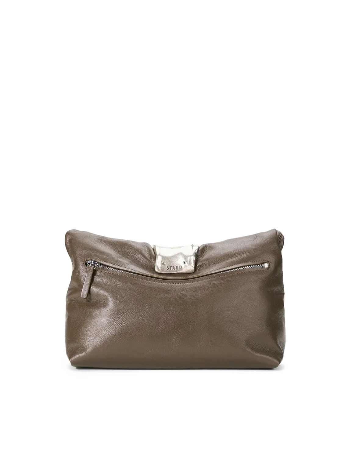 cuff clutch in truffle - Image 3