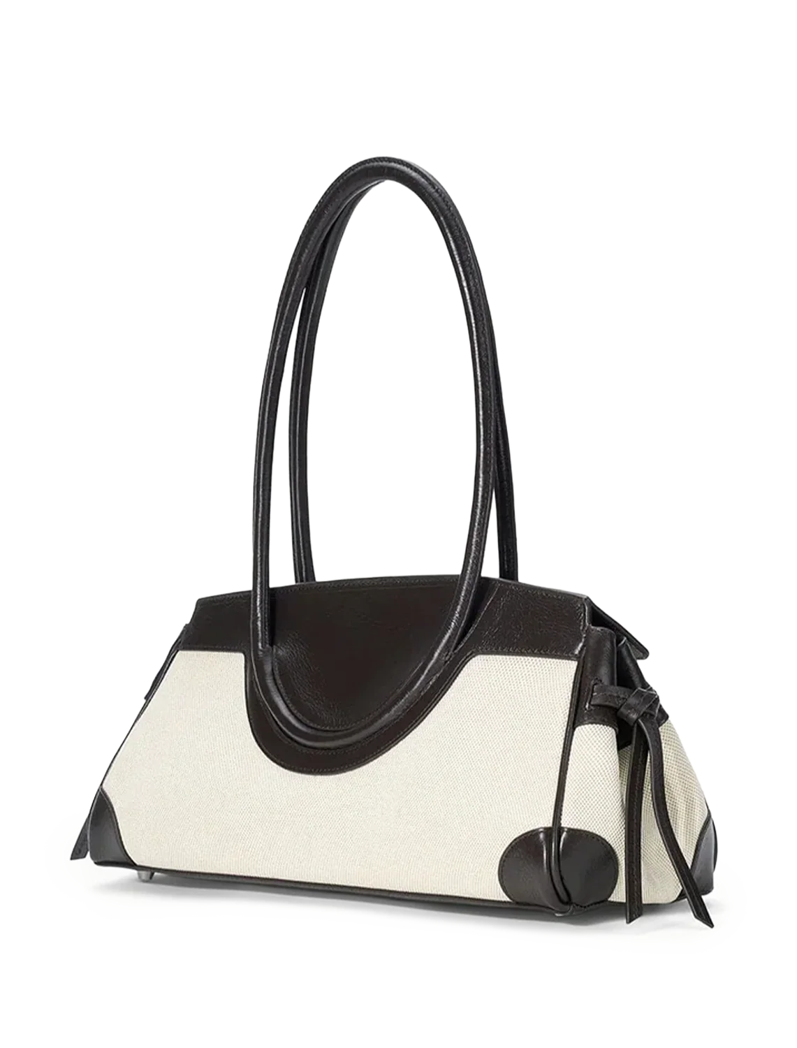 maude shoulder bag in natural and espresso - Image 3