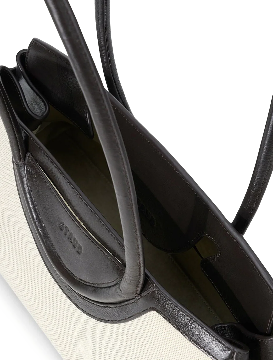 maude shoulder bag in natural and espresso - Image 4