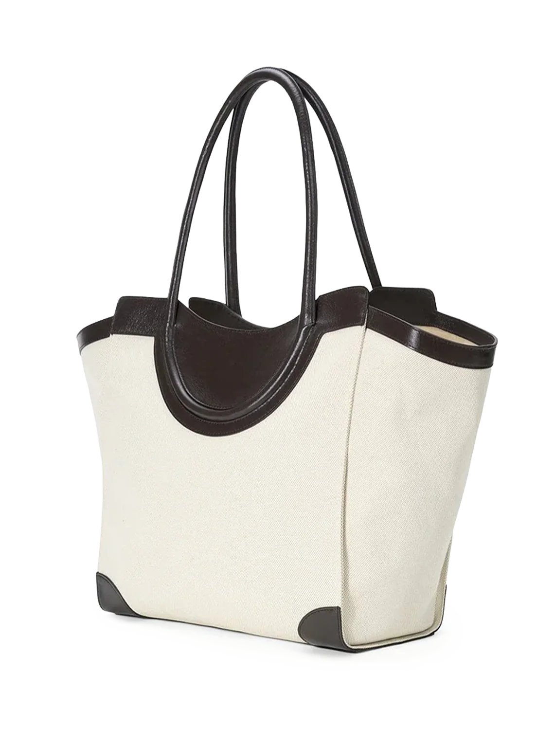 maude tote bag in natural and espresso - Image 3