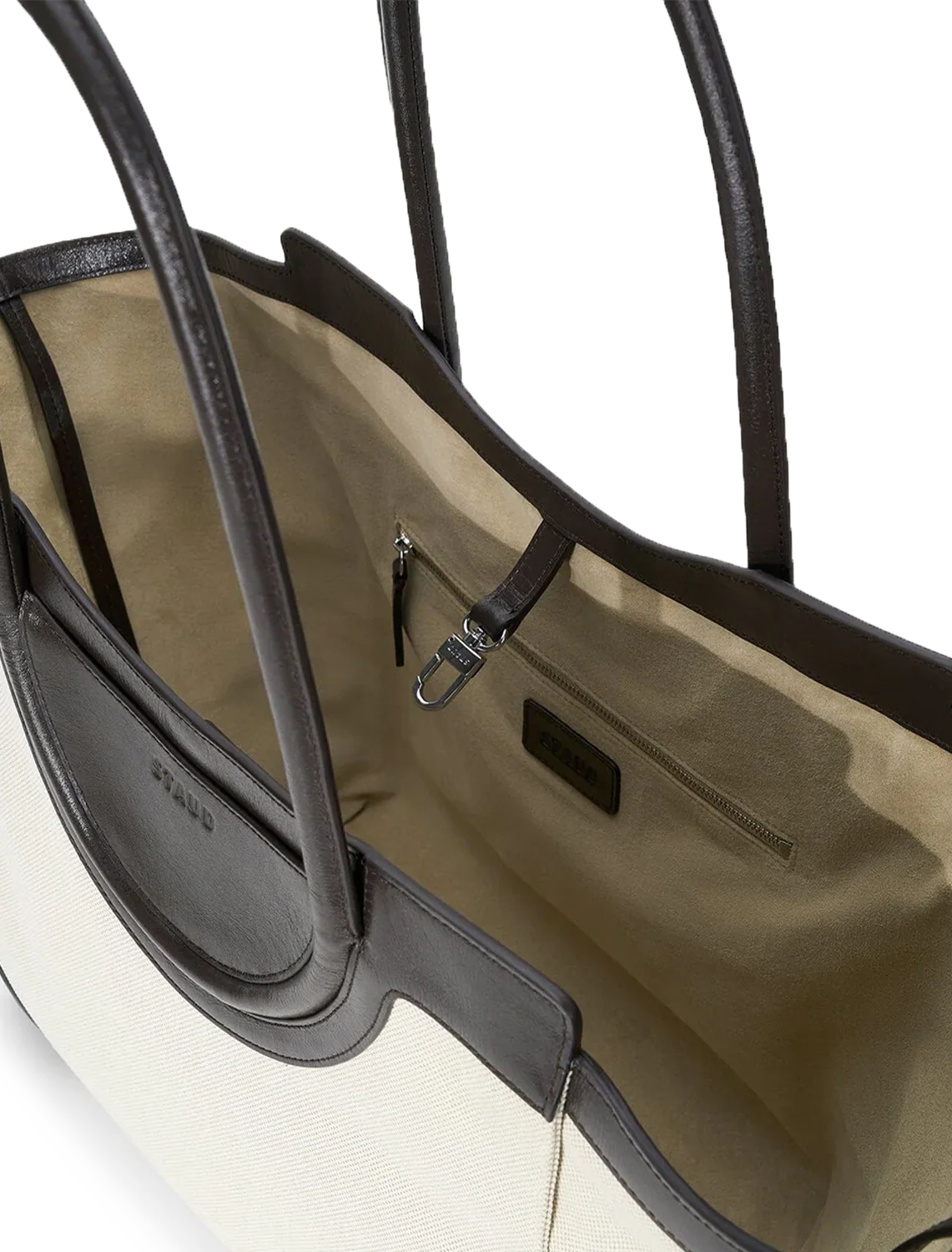 maude tote bag in natural and espresso - Image 4