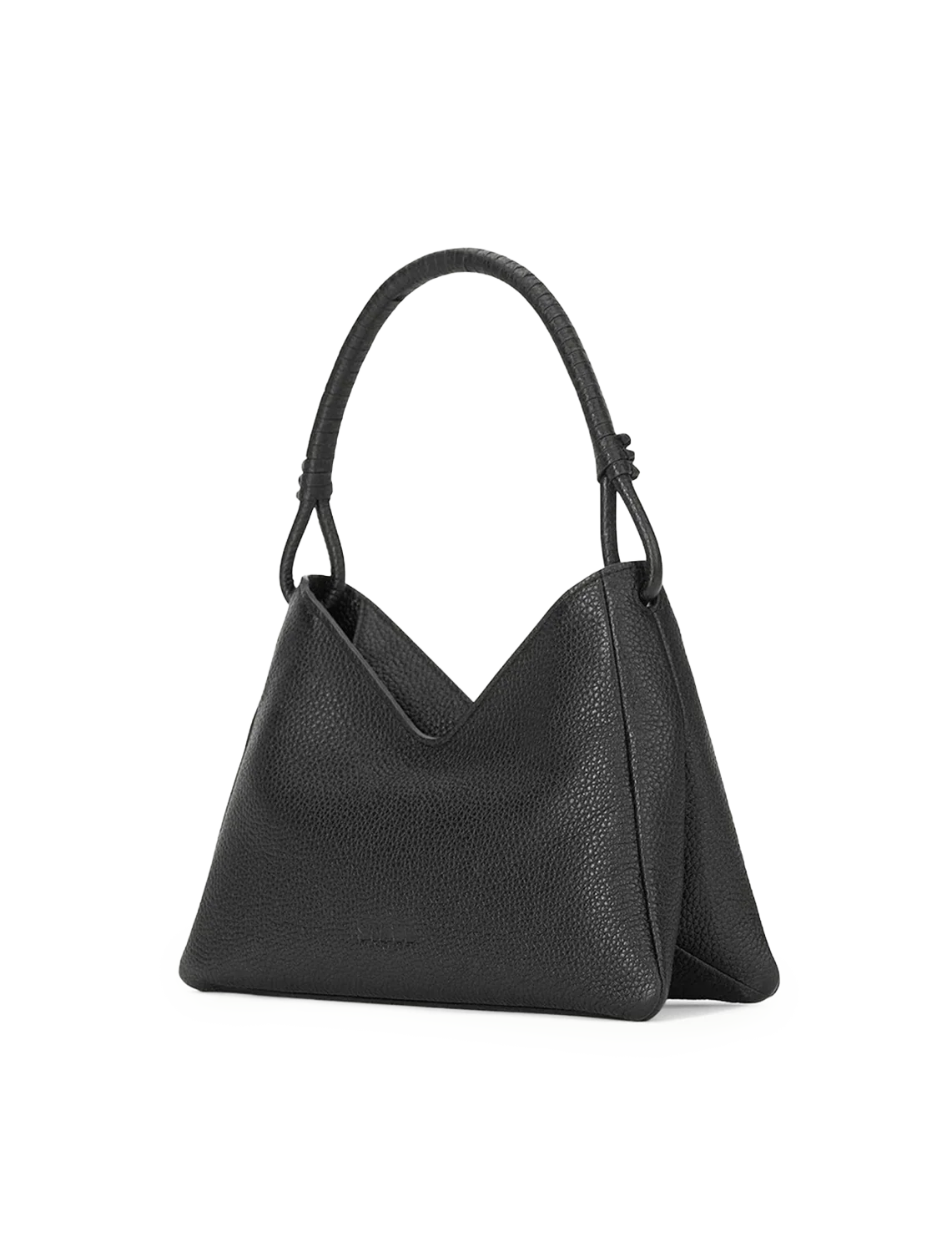 valerie shoulder bag in black leather - Image 3