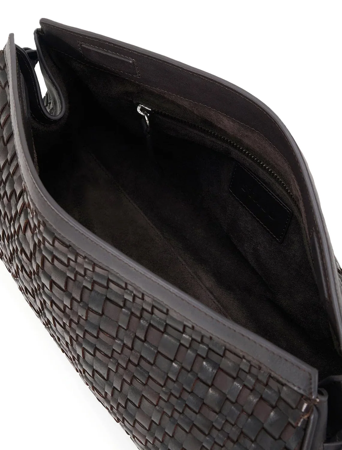 maude soft clutch in espresso woven - Image 4